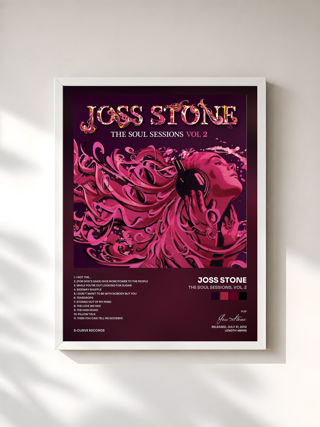 #blanc The Soul Sessions, Vol. 2 di Joss Stone in stampa incorniciata, cornice bianca, stampata e incorniciata in Francia