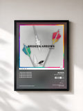 #noir Tableau de l'album Broken Arrows (Remixes) de Avicii, cadre noir, imprimé et encadré en France