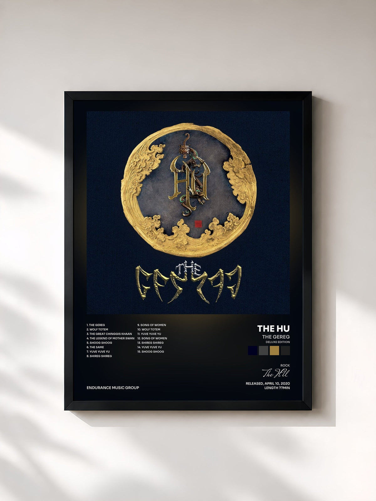 #noir The Gereg (Deluxe Edition) by The HU as a framed art print, black frame, printed and framed in France