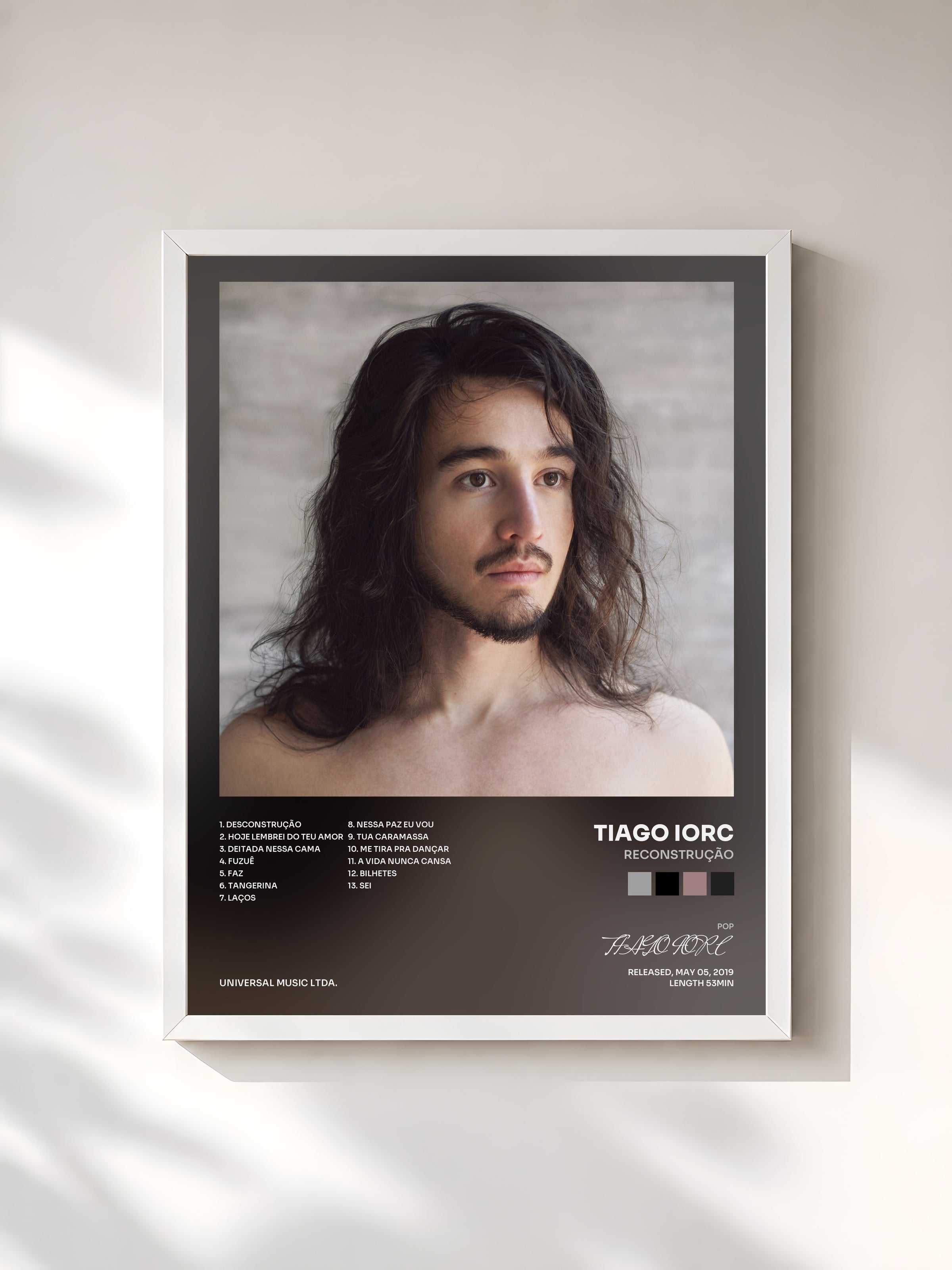 #blanc Tableau de l'album Reconstrução de TIAGO IORC, cadre blanc, imprimé et encadré en France