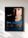 #noir Tableau de l'album Testify (2016 Remaster) de Phil Collins, cadre noir, imprimé et encadré en France