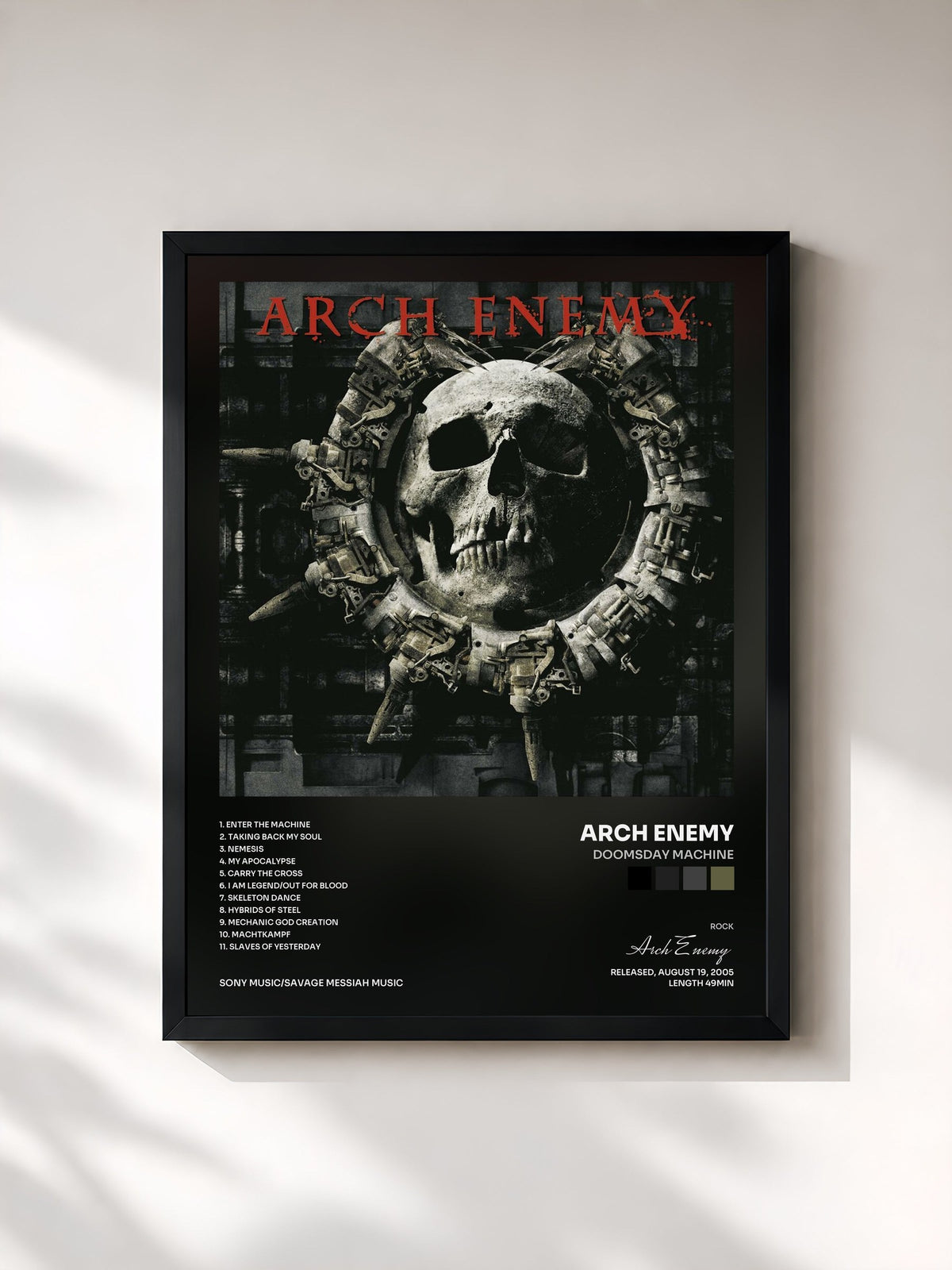 #noir Doomsday Machine von Arch Enemy als gerahmter Kunstdruck, schwarzer Rahmen, gedruckt und gerahmt in Frankreich