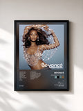 #noir Tableau de l'album Dangerously In Love de Beyoncé, cadre noir, imprimé et encadré en France