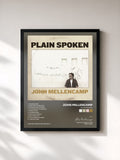 #noir Plain Spoken de John Mellencamp en lámina enmarcada, marco negro, impresa y enmarcada en Francia