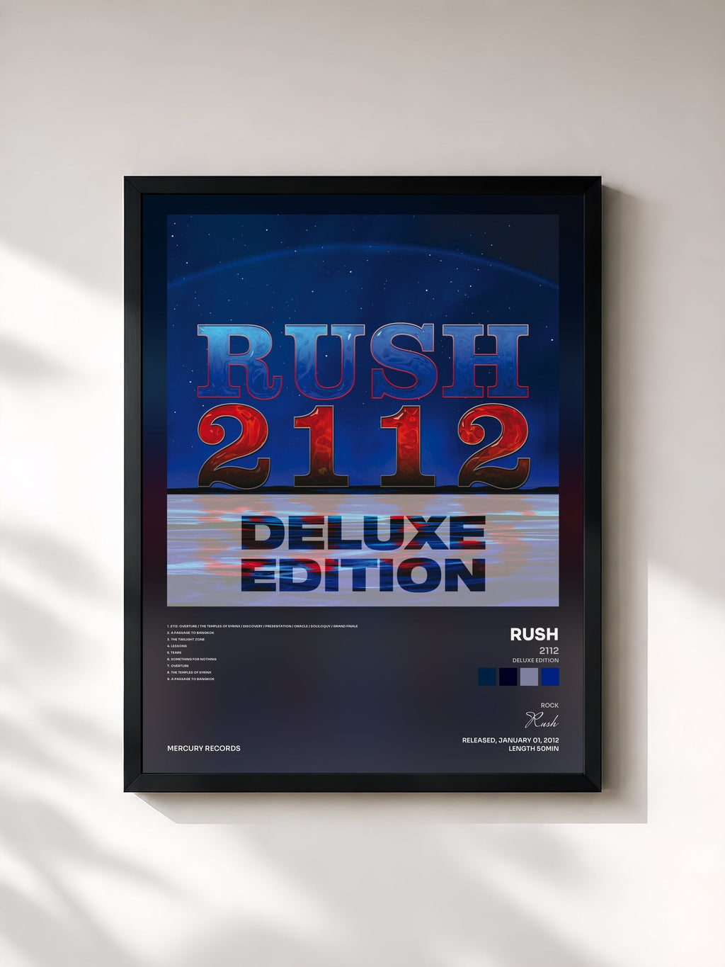 #noir 2112 (Deluxe Edition) di Rush in stampa incorniciata, cornice nera, stampata e incorniciata in Francia