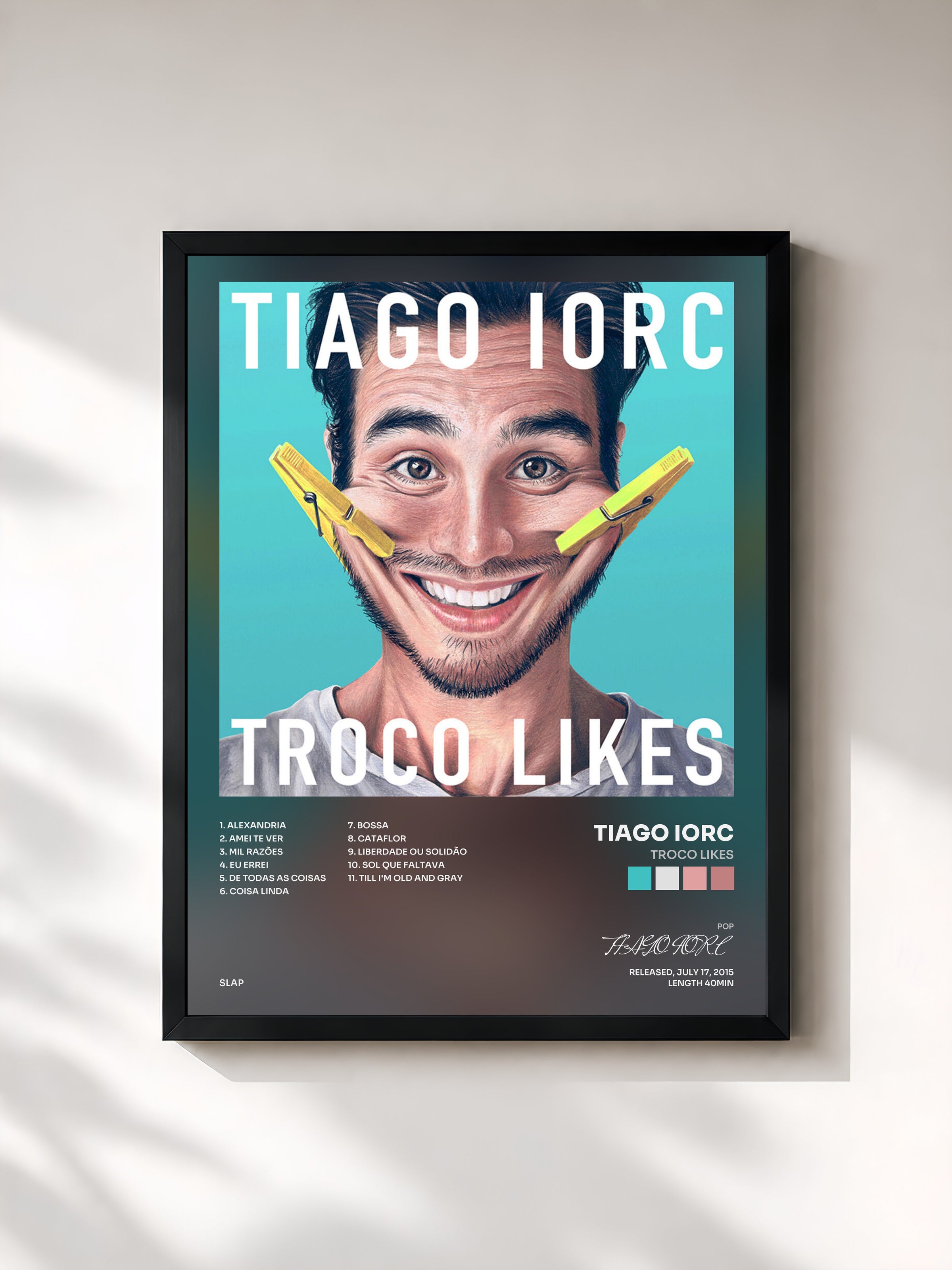 #noir Troco Likes by TIAGO IORC as a framed art print, black frame, printed and framed in France
