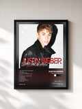 #noir Under The Mistletoe de Justin Bieber en lámina enmarcada, marco negro, impresa y enmarcada en Francia