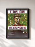 #noir Tableau de l'album The Big Picture de Elton John, cadre noir, imprimé et encadré en France