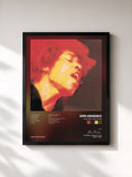 #noir Tableau de l'album Electric Ladyland de Jimi Hendrix, cadre noir, imprimé et encadré en France