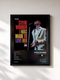 #noir Tableau de l'album I Was Made To Love Her de Stevie Wonder, cadre noir, imprimé et encadré en France
