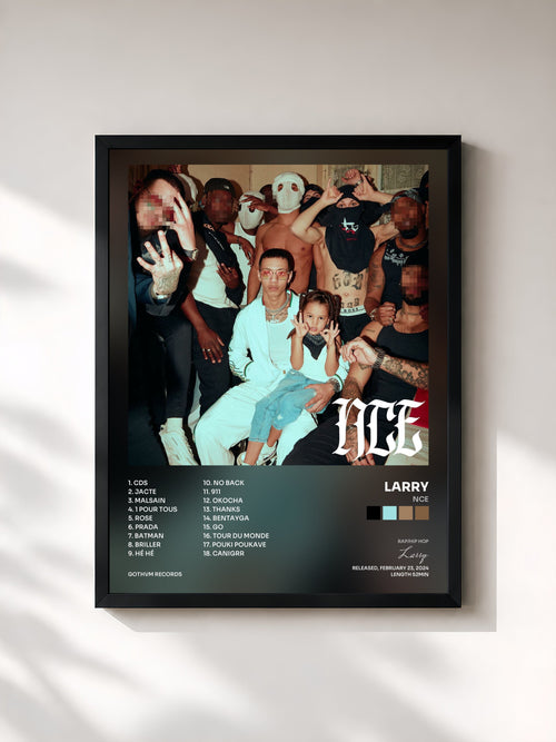 Larry · NCE — Affiche encadrée