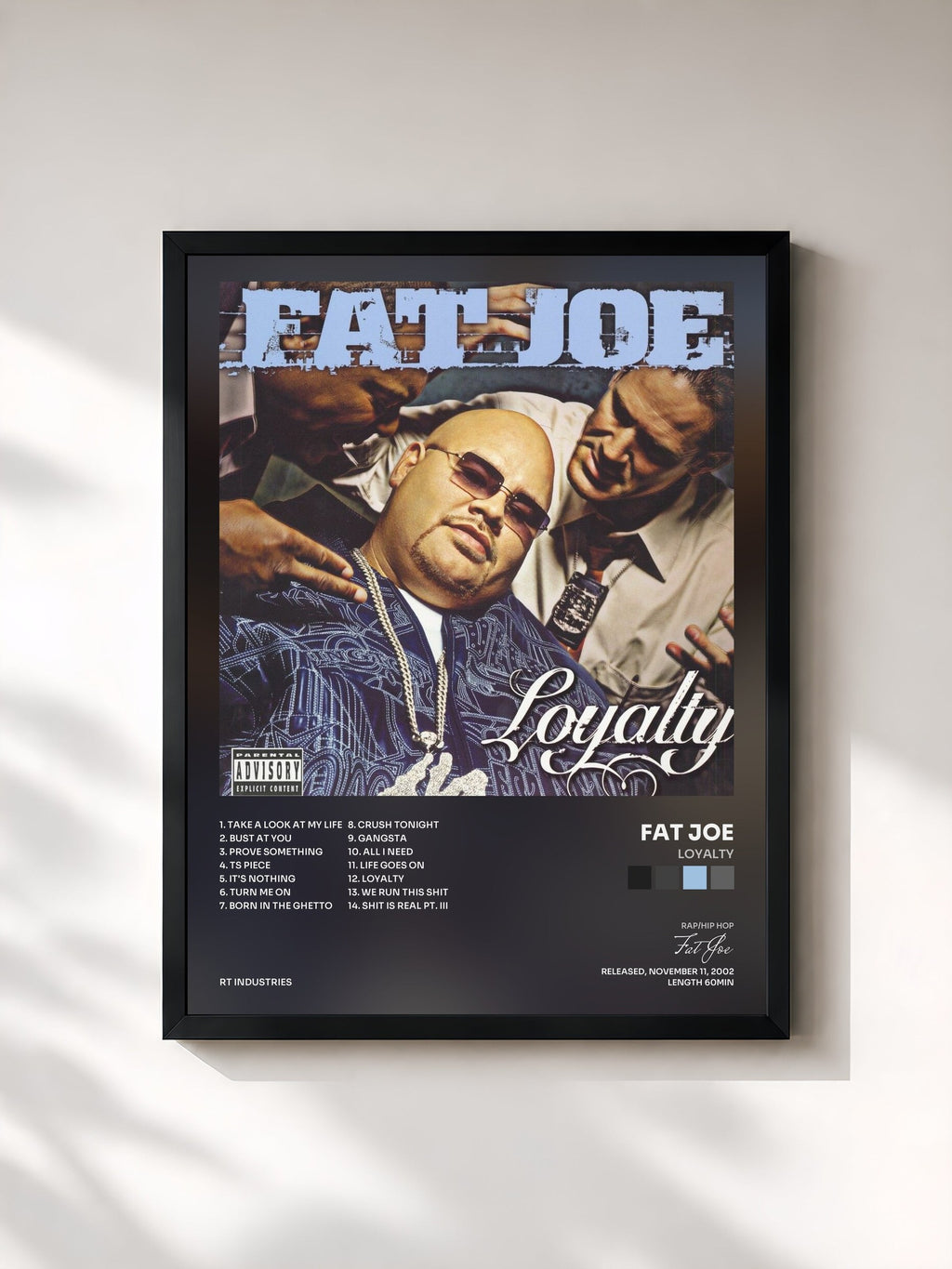 #noir Loyalty di Fat Joe in stampa incorniciata, cornice nera, stampata e incorniciata in Francia
