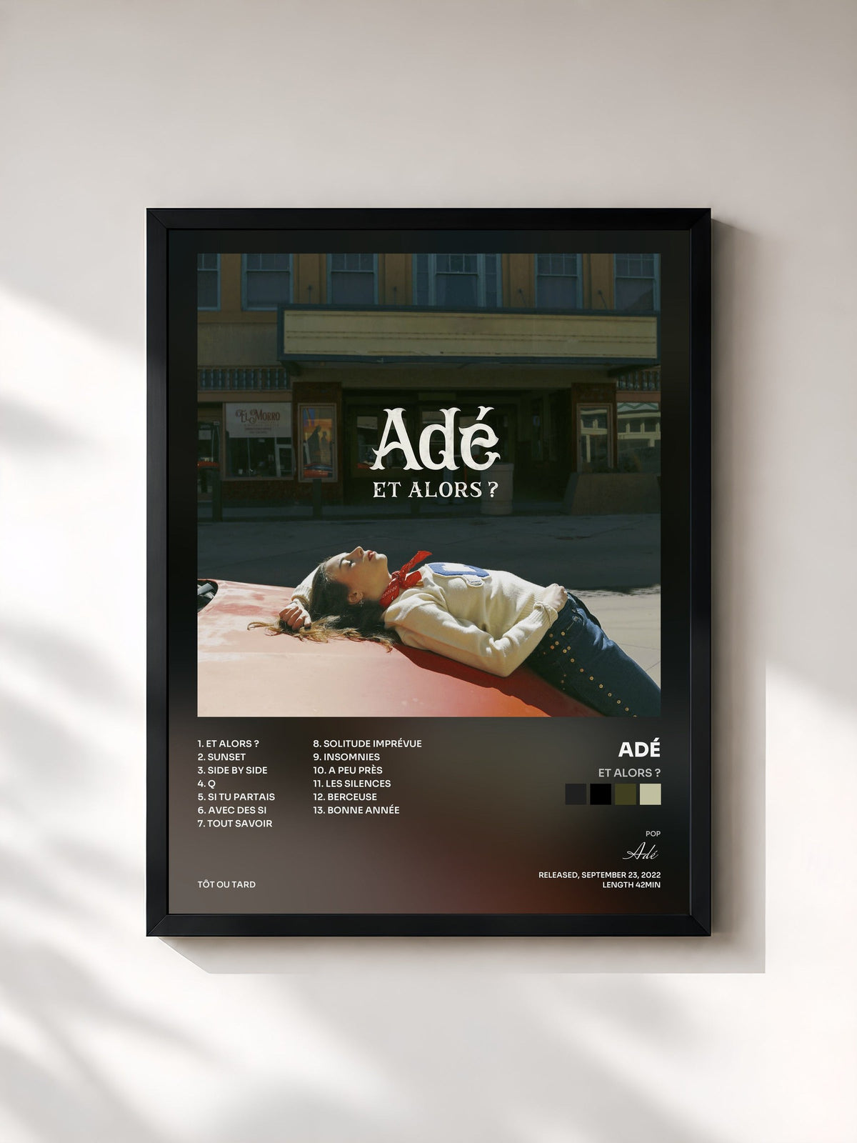 #noir Tableau de l'album Et alors ??? de Adé, cadre noir, imprimé et encadré en France