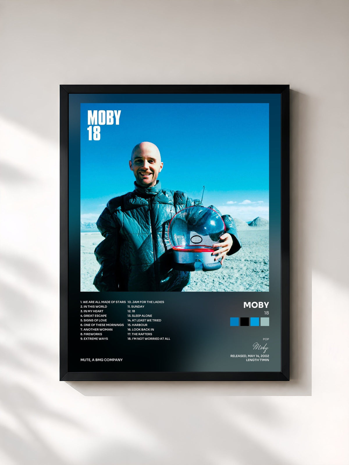 #noir 18 di Moby in stampa incorniciata, cornice nera, stampata e incorniciata in Francia