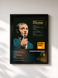 #noir Tableau de l'album La Bohème (Remastered 2014) de Charles Aznavour, cadre noir, imprimé et encadré en France