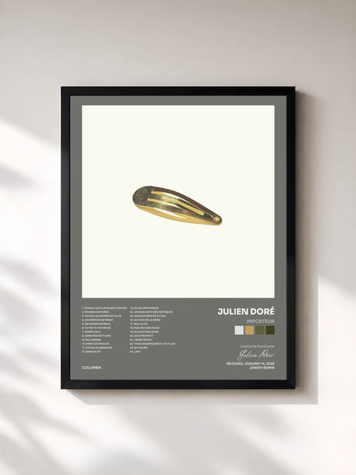 Julien Doré · IMPOSTEUR — Affiche encadrée