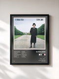 #noir Tableau de l'album A Single Man de Elton John, cadre noir, imprimé et encadré en France