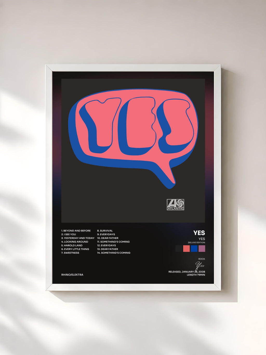 #blanc Yes (Deluxe Edition) von Yes als gerahmter Kunstdruck, weißer Rahmen, gedruckt und gerahmt in Frankreich