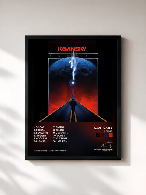 Kavinsky · Reborn — Gerahmter Kunstdruck