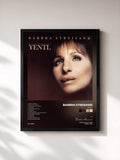 #noir Yentl de Barbra Streisand en lámina enmarcada, marco negro, impresa y enmarcada en Francia