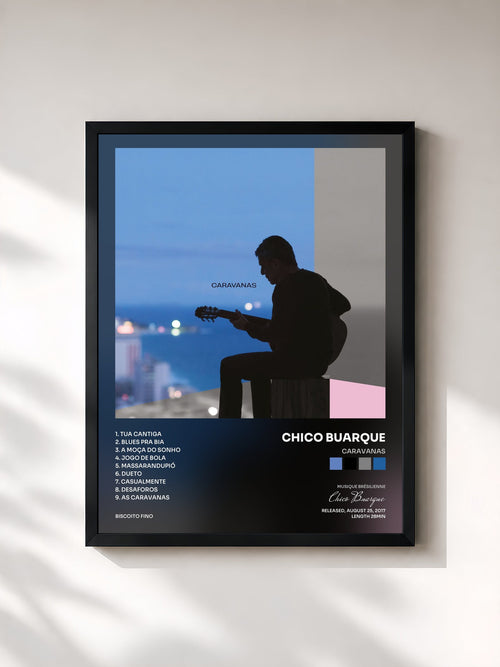 Chico Buarque · Caravanas — Affiche encadrée