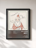 #noir Happy Xmas de Eric Clapton en lámina enmarcada, marco negro, impresa y enmarcada en Francia