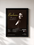 #noir Dis, quand reviendras-tu? de Barbara en lámina enmarcada, marco negro, impresa y enmarcada en Francia