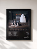 #noir Fantôme de Waxx en lámina enmarcada, marco negro, impresa y enmarcada en Francia