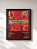 #noir Good News From The Next World by Simple Minds as a framed art print, black frame, printed and framed in France