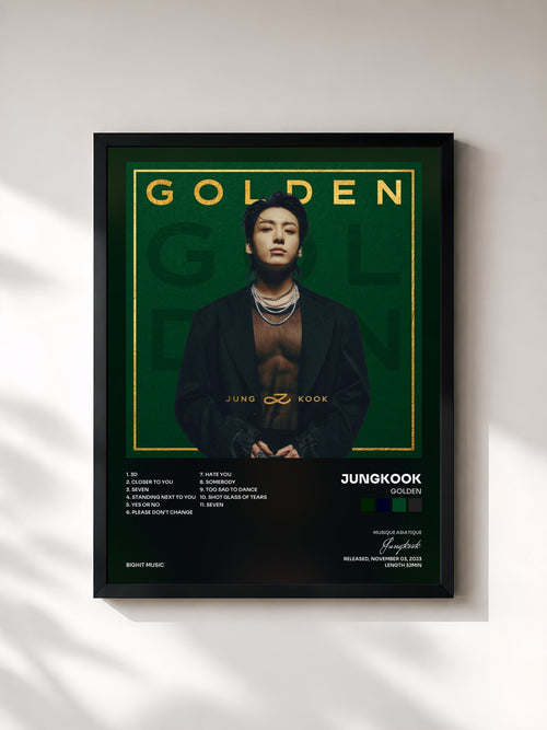Jungkook · GOLDEN — Affiche encadrée