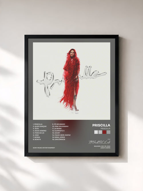 PRISCILLA · PRISCILLA — Lámina enmarcada