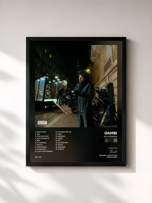 Gambi · N'A STRAGIA — Affiche encadrée