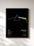 #noir Tableau de l'album The Dark Side of the Moon de Pink Floyd, cadre noir, imprimé et encadré en France
