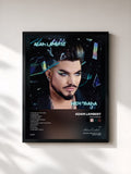 #noir Tableau de l'album High Drama de Adam Lambert, cadre noir, imprimé et encadré en France