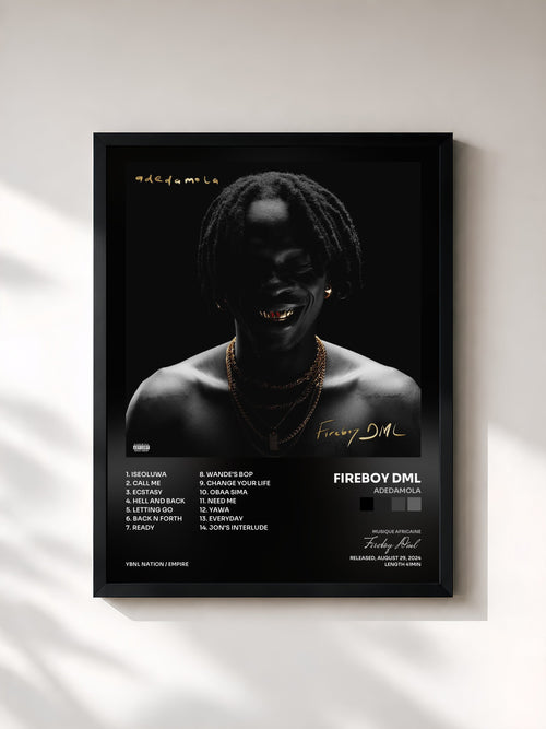 Fireboy Dml · adedamola — Affiche encadrée
