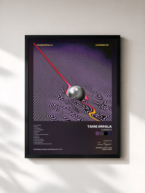 Tame Impala · Currents — Gerahmter Kunstdruck