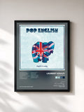 #noir Pop English by Laurent Voulzy as a framed art print, black frame, printed and framed in France