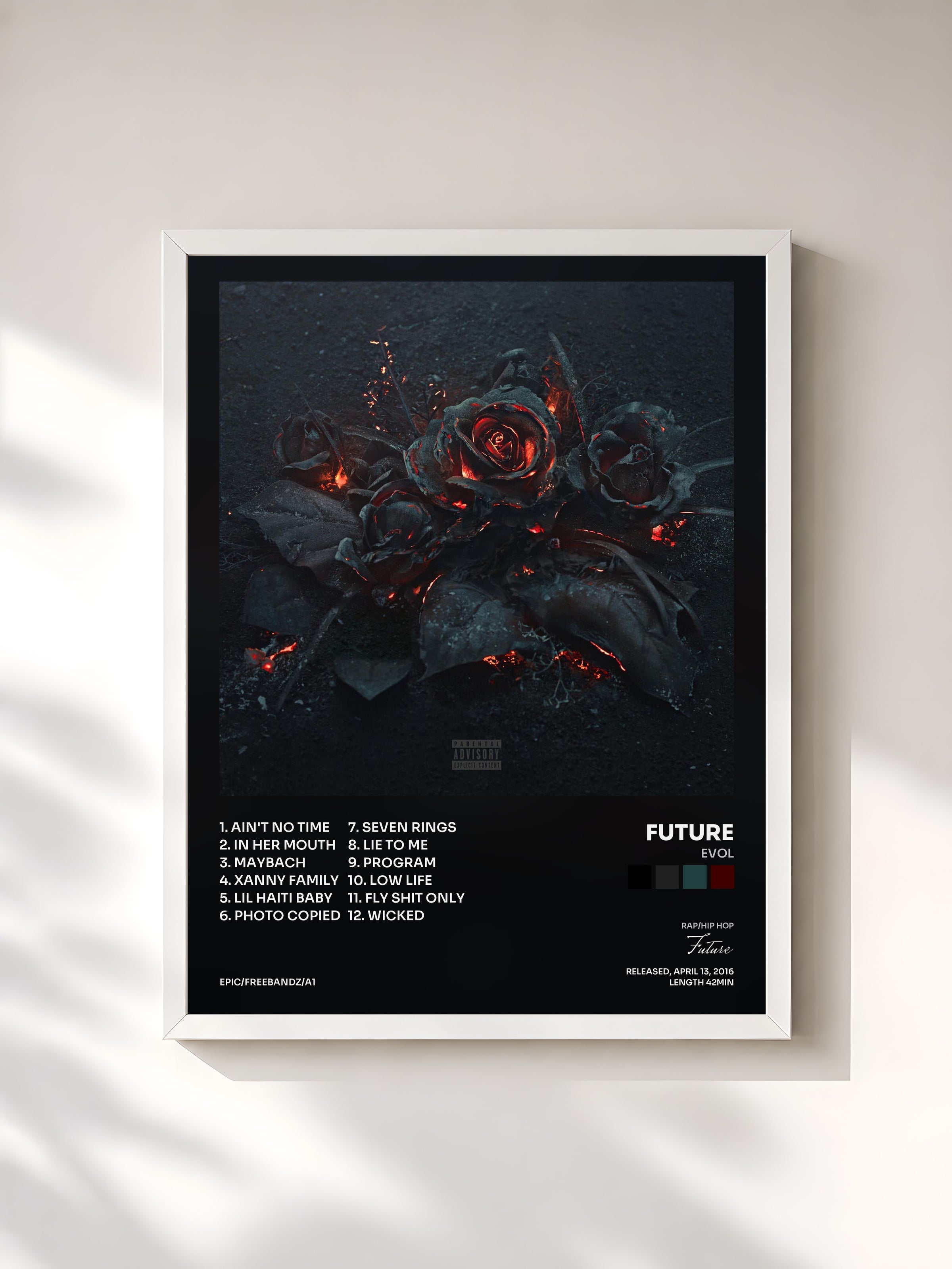 #blanc EVOL by Future as a framed art print, white frame, printed and framed in France