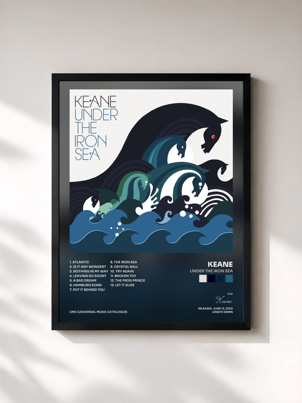 #noir Under The Iron Sea di Keane in stampa incorniciata, cornice nera, stampata e incorniciata in Francia