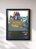 #noir Yellow Submarine (Remastered) de The Beatles en lámina enmarcada, marco negro, impresa y enmarcada en Francia
