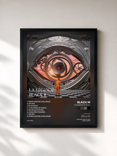 Black M · La légende Black II — Lámina enmarcada