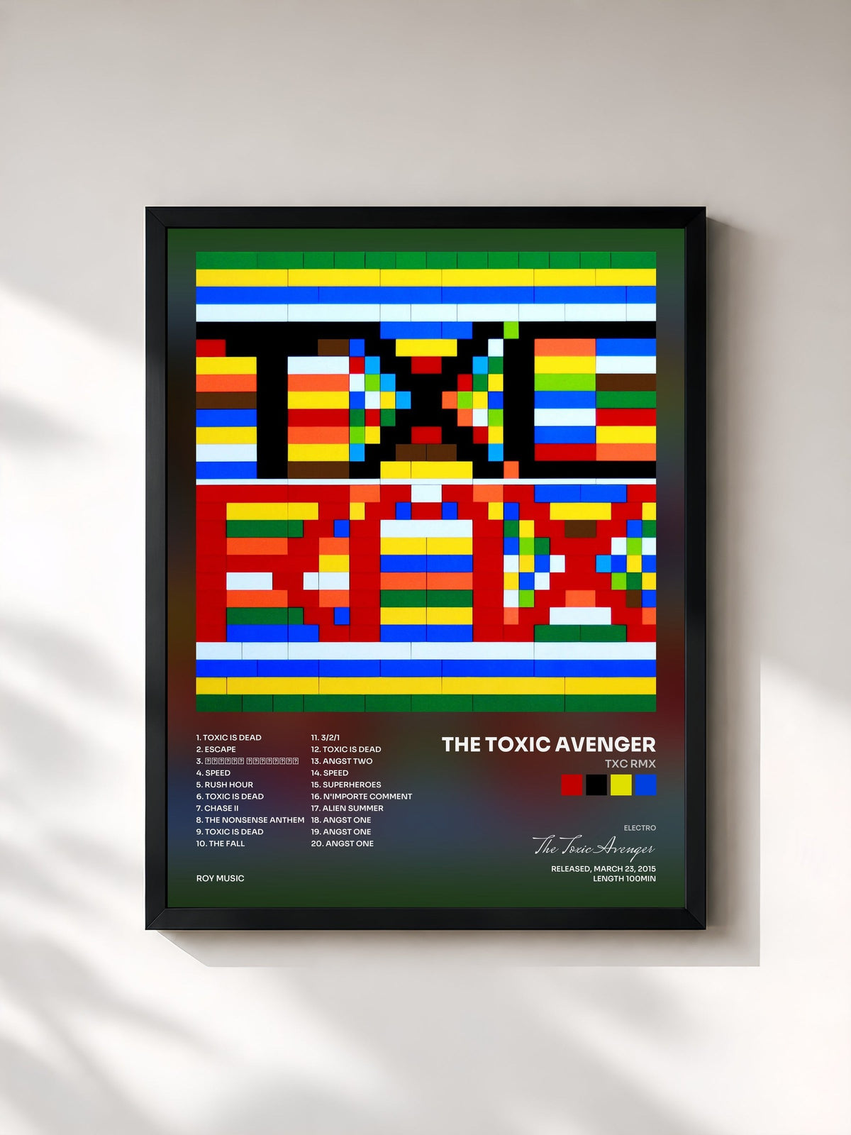 #noir TXC RMX by The Toxic Avenger as a framed art print, black frame, printed and framed in France