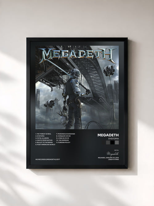 Megadeth · Dystopia — Affiche encadrée