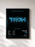 #noir Tableau de l'album TRON: Legacy de Daft Punk, cadre noir, imprimé et encadré en France