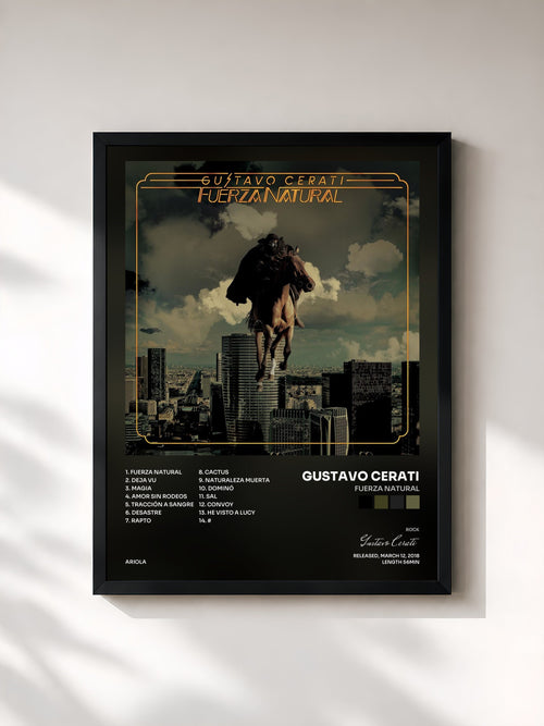 Gustavo Cerati · Fuerza Natural — Affiche encadrée