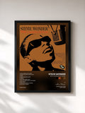 #noir Tableau de l'album With A Song In My Heart de Stevie Wonder, cadre noir, imprimé et encadré en France