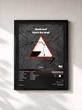 #noir Tableau de l'album here's the drop! de Deadmau5, cadre noir, imprimé et encadré en France
