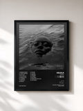 #noir Tableau de l'album Raven de Kelela, cadre noir, imprimé et encadré en France