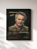 #noir Tableau de l'album Georges Brassens nouvelles chansons N°14 de Georges Brassens, cadre noir, imprimé et encadré en France