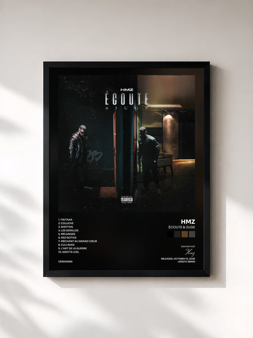 Hmz · Écoute & Juge — Lámina enmarcada